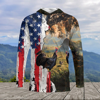 Realistic Patriotic Turkey Peaceful All Over Print Shirt