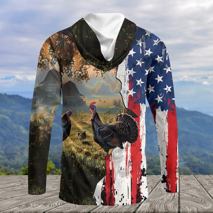 Realistic Patriotic Turkey Peaceful All Over Print Shirt