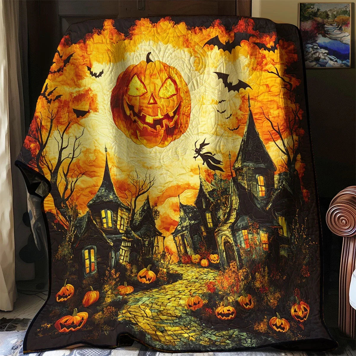 Halloween Howls Quilt Blanket