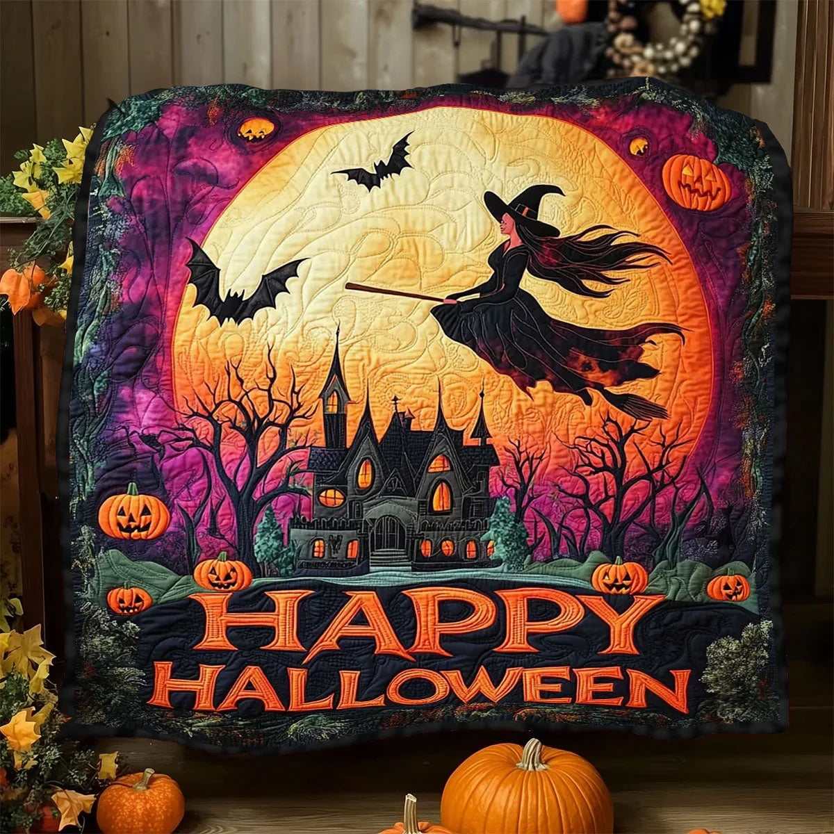 Halloween Howls Quilt Blanket