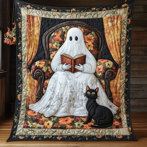 Halloween Story Time Quilt Blanket