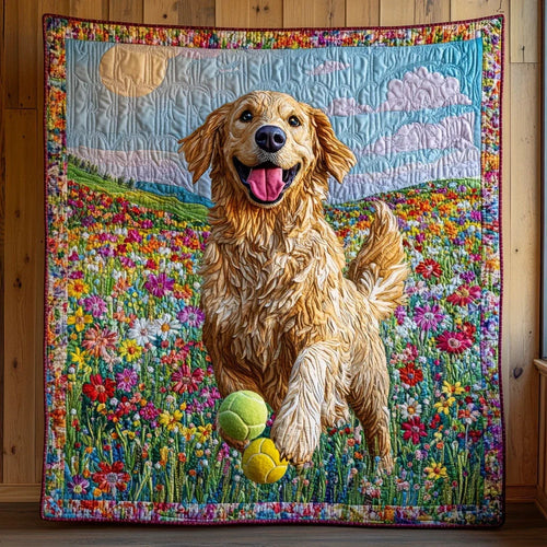 Happy Ball Chase Quilt Blanket