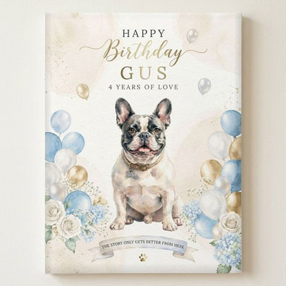 The Happy Birthday Pet Canvas Wall Art