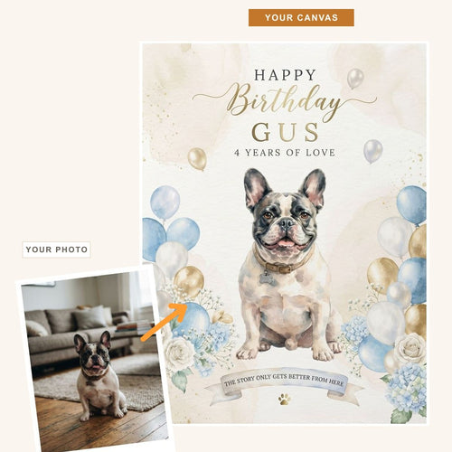 The Happy Birthday Pet Canvas Wall Art