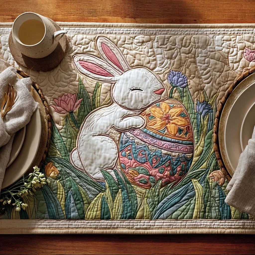 Happy Bunny Quilted Table Runner