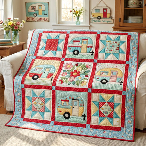 Happy Camper Quilt Blanket