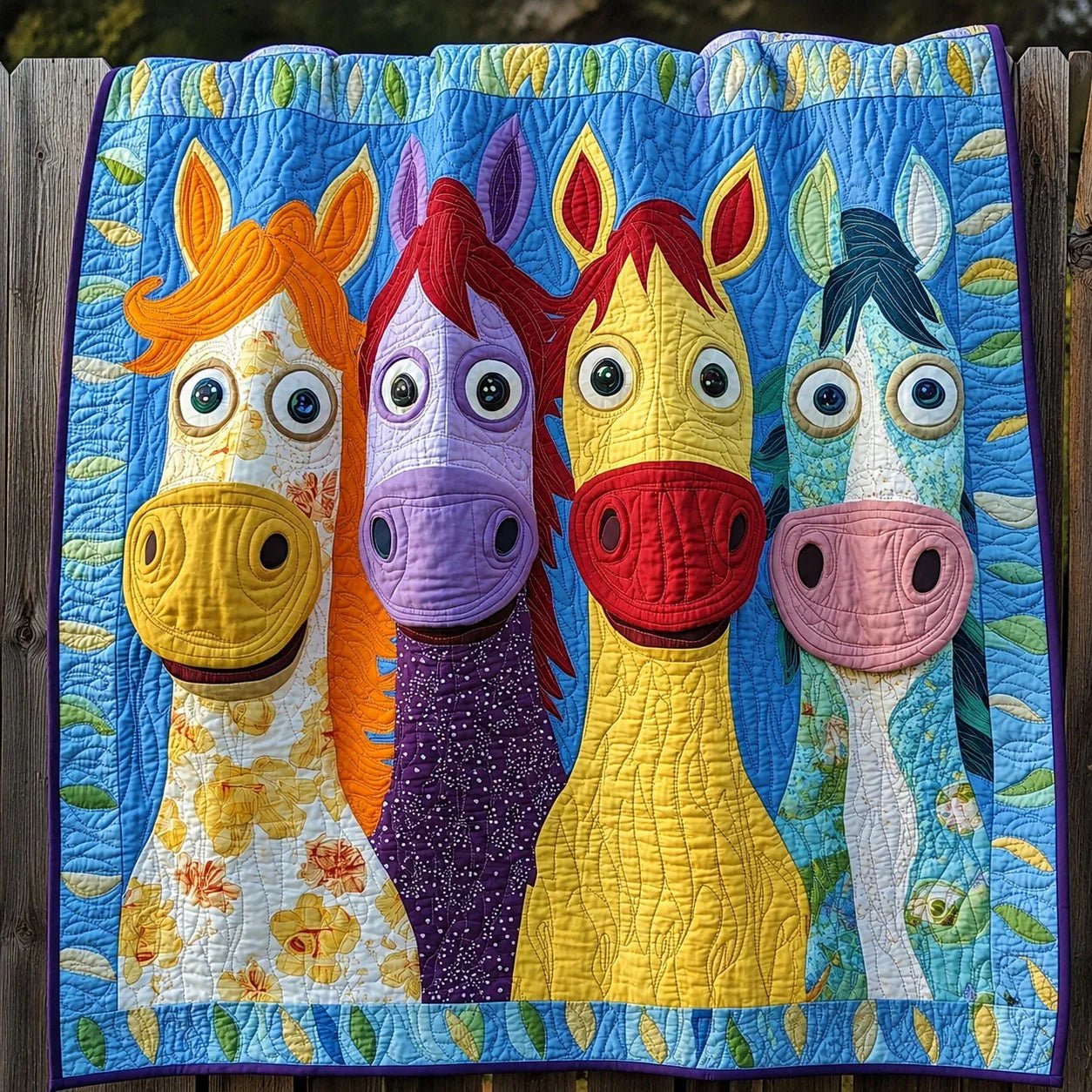 Happy Gallop Quilt Blanket - Quilted Blanket by Wild and Way
