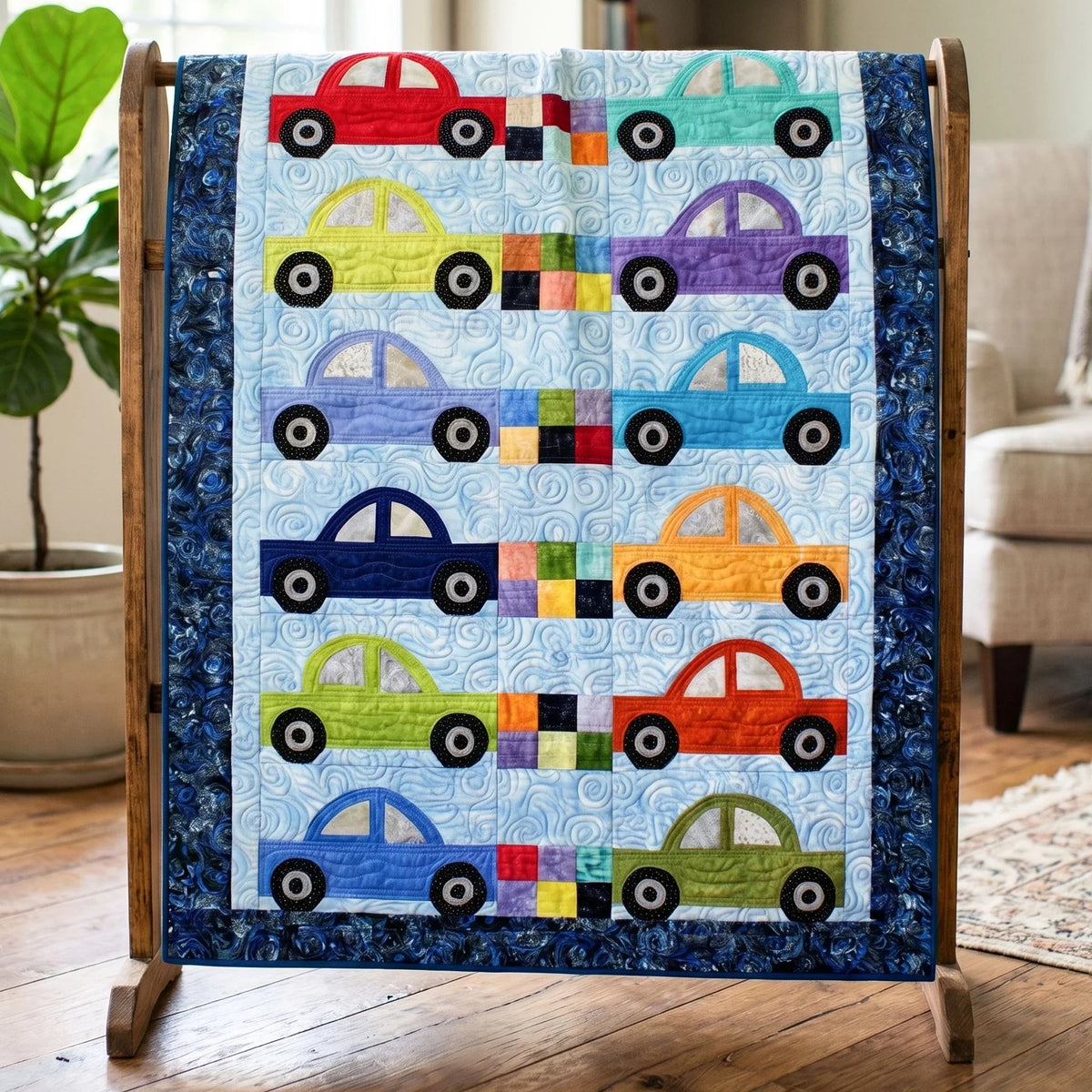 Happy Haulers Quilt Blanket - Quilted Blanket by Wild and Way
