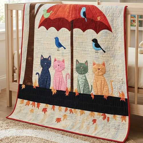 Happy Whiskers Quilt Blanket - Quilted Blanket by Wild and Way