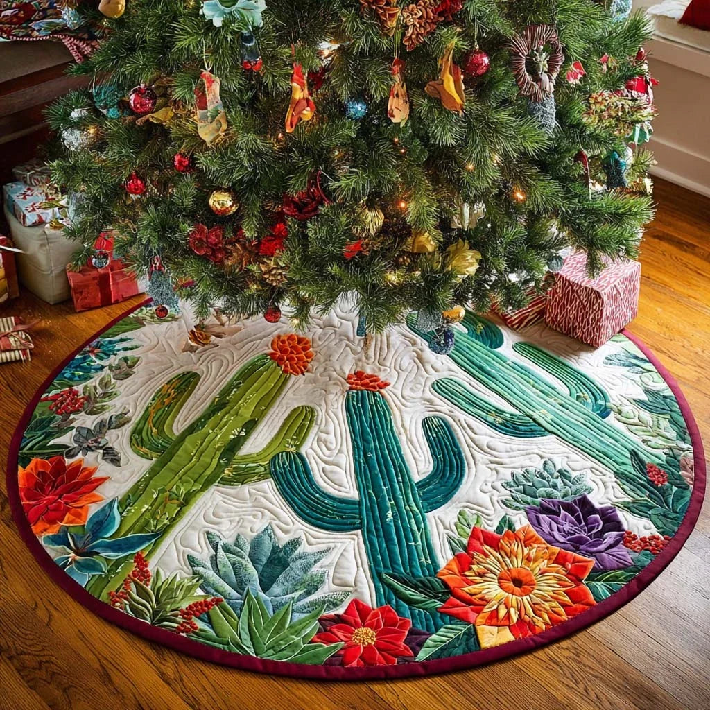 Hardy Plant Christmas Quilted Tree Skirt