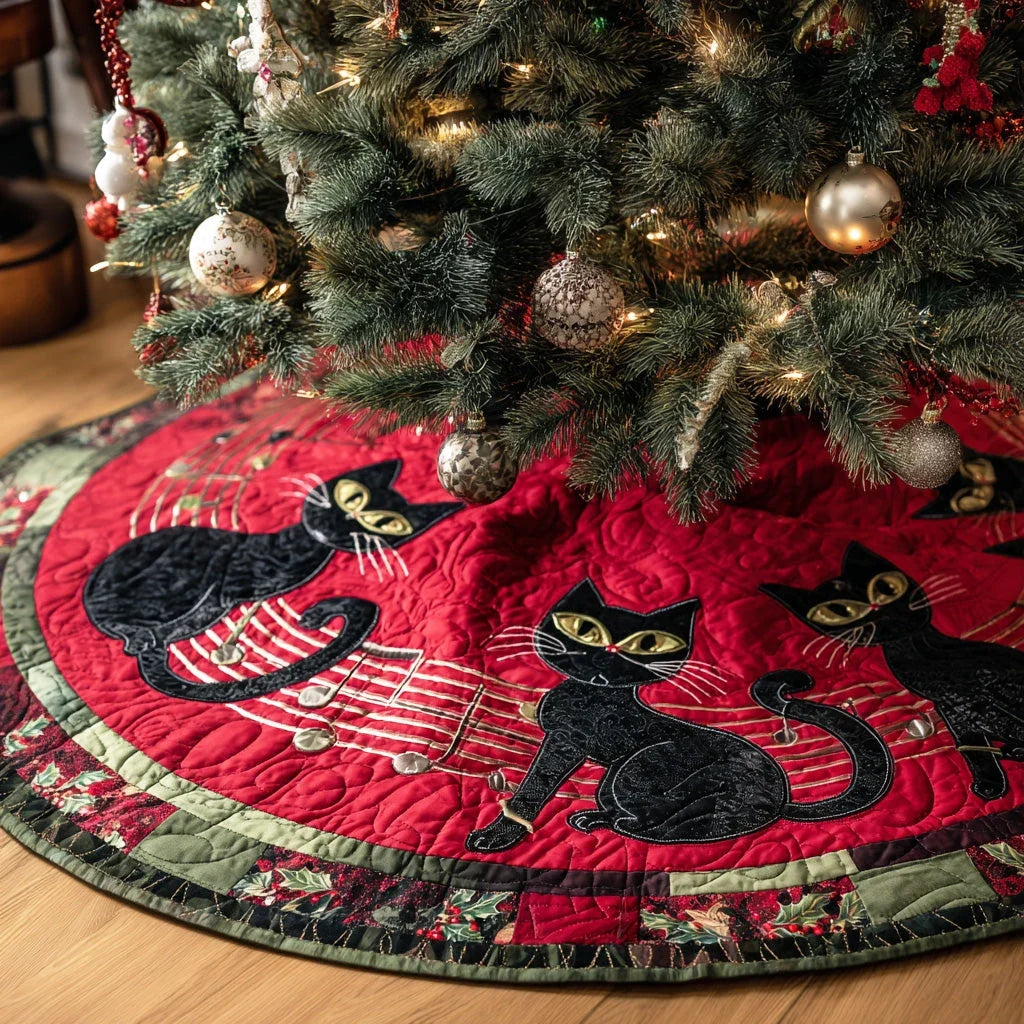 Harmony Paws Christmas Quilted Tree Skirt