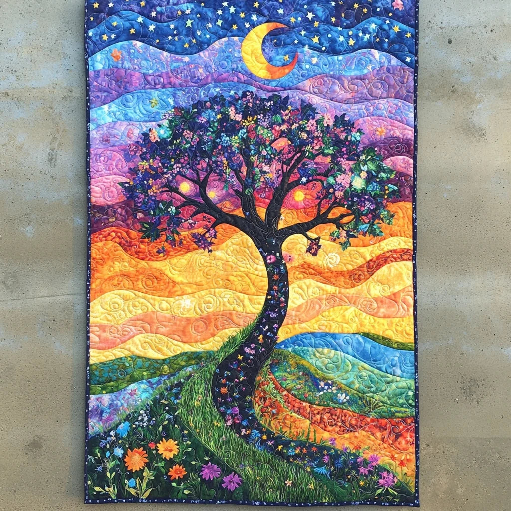 Harmony Tree Quilted Table Runner