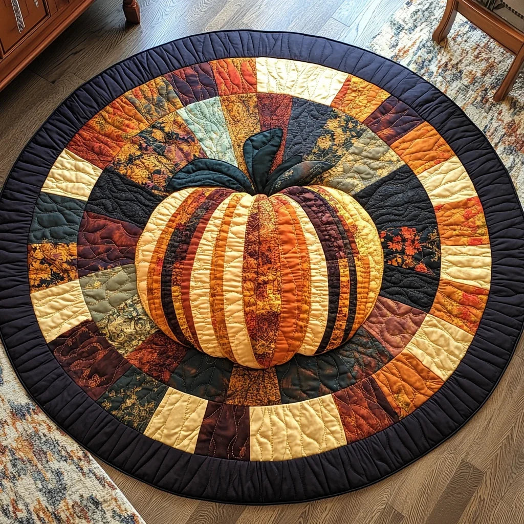 Harvest Elegance Quilted Round Mat