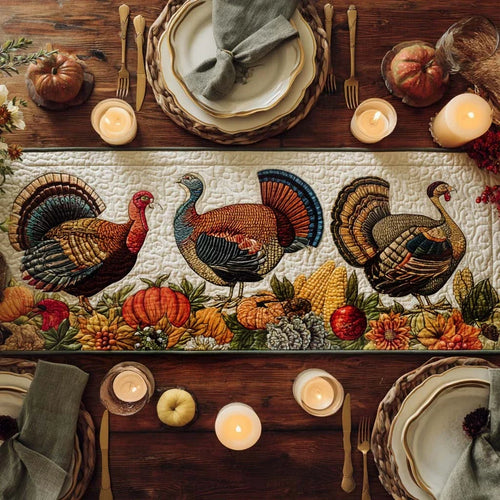 Harvest Feast Quilted Table Runner