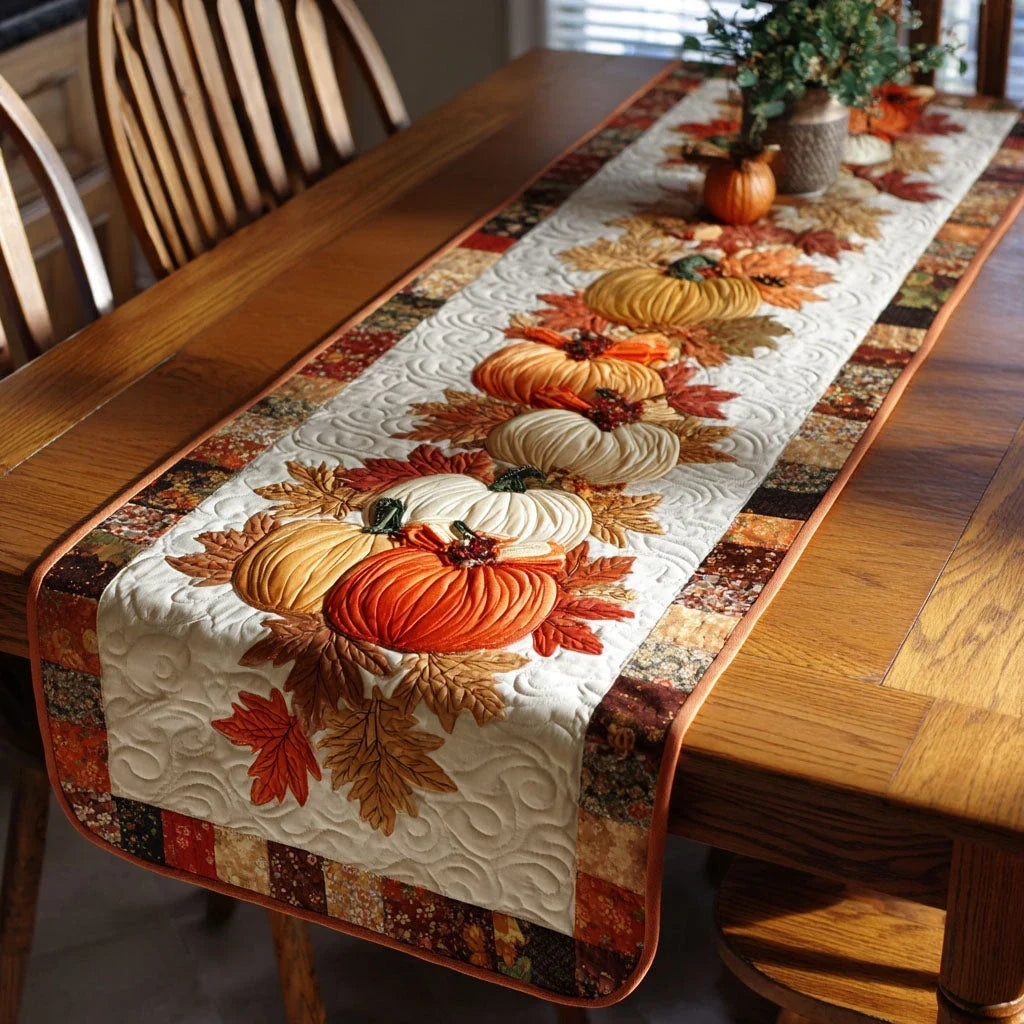 Harvest Glow Quilted Table Runner