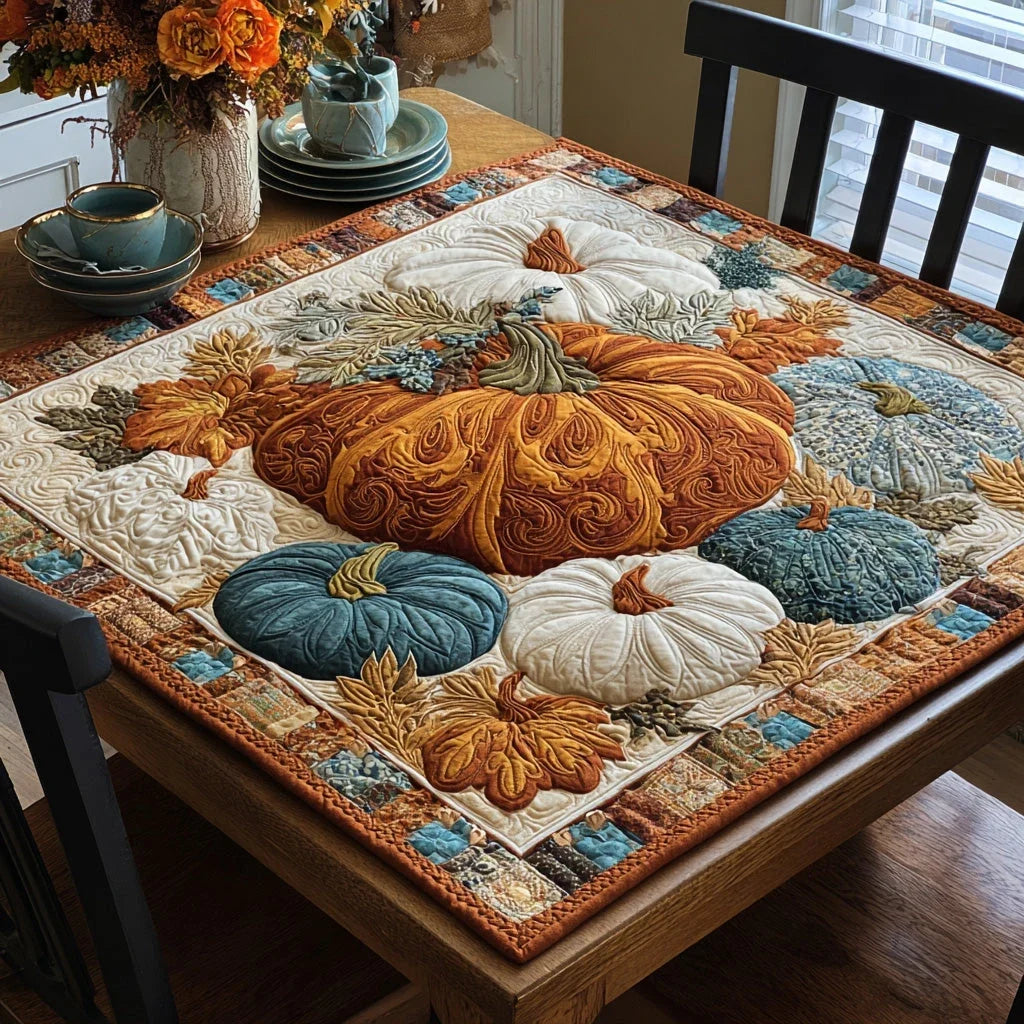 Harvest Glow Quilted Table Topper