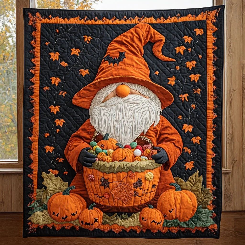Harvest Gnome Quilt Blanket