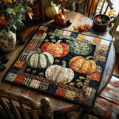 Harvest Grins Quilted Table Topper