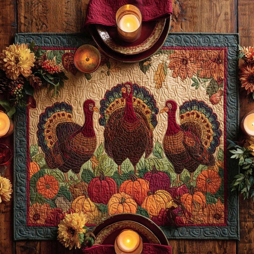 Harvest Harmony Quilted Table Topper