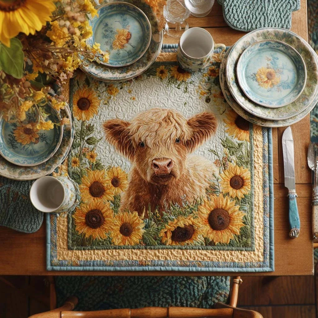 Harvest Highland Quilted Table Topper