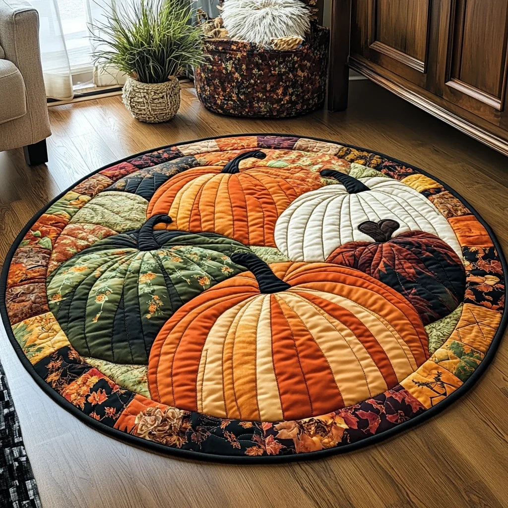 Harvest Joy Quilted Round Mat
