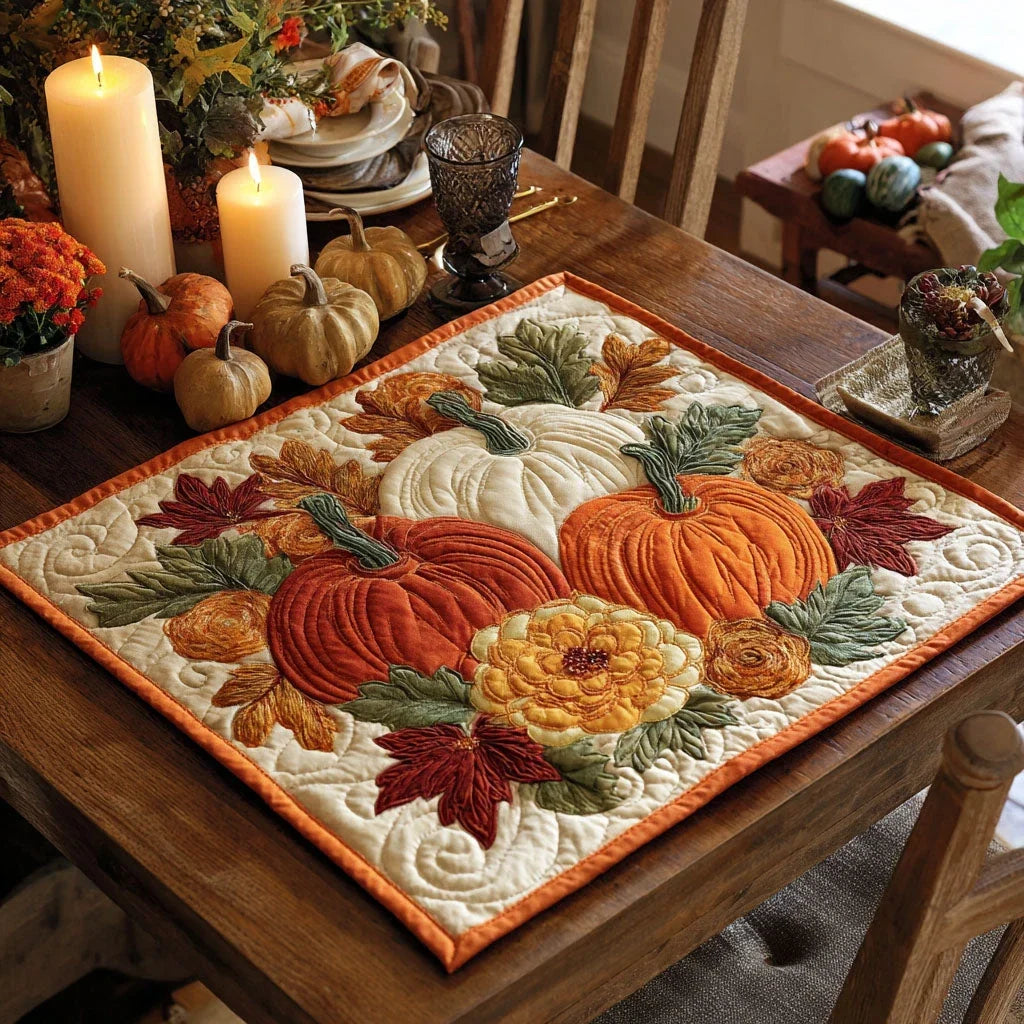 Harvest Joy Quilted Table Topper