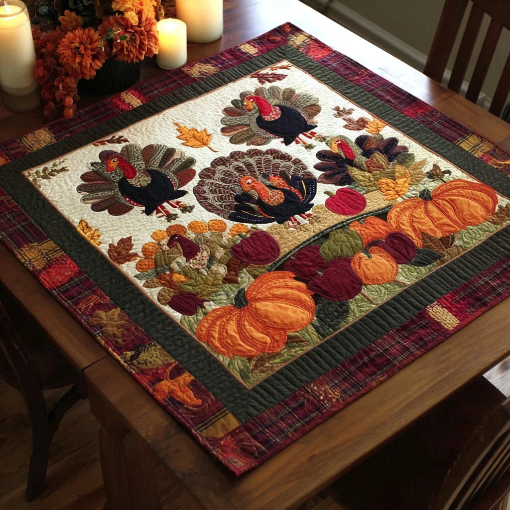 Harvest Meadow Charm Quilted Table Topper