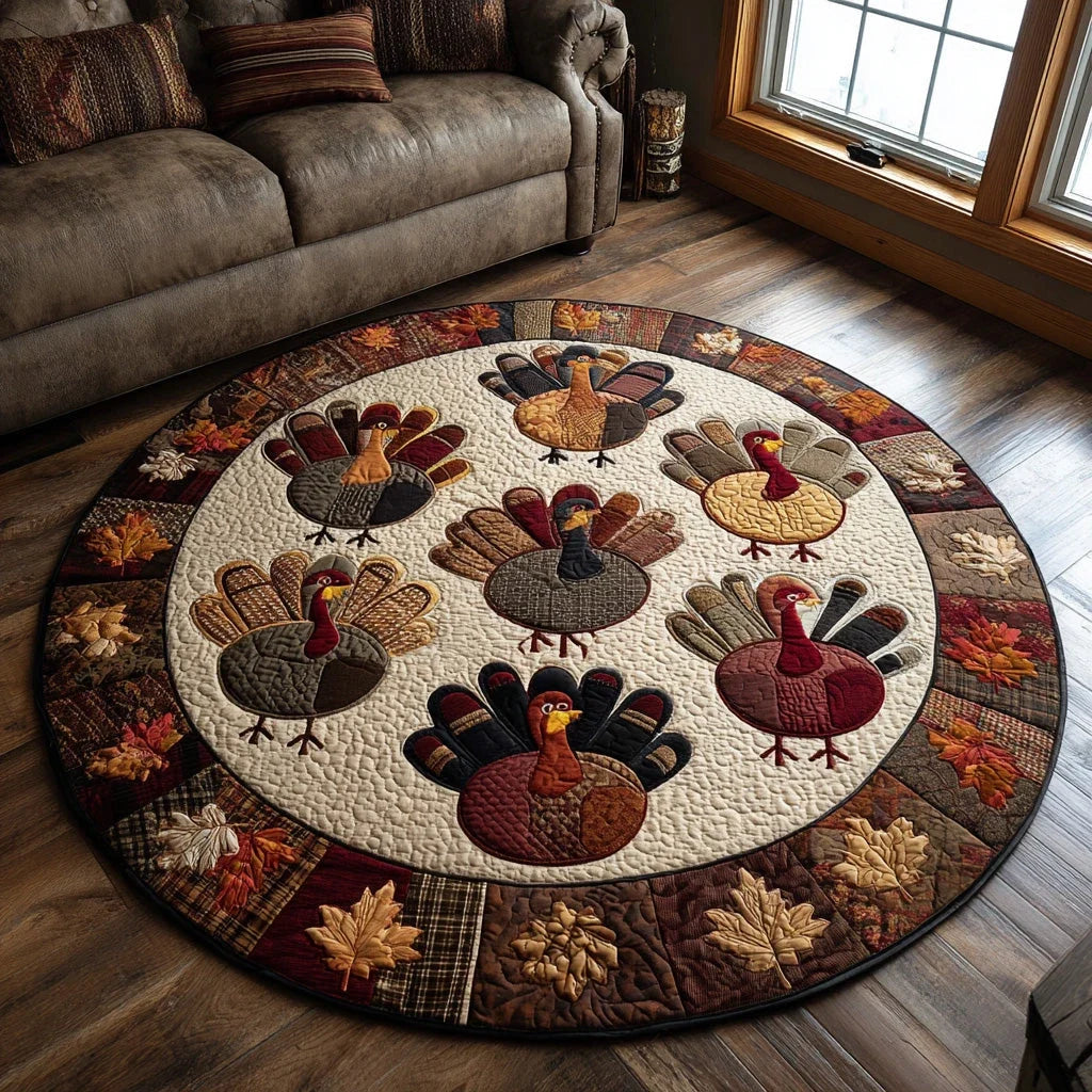 Harvest Pride Quilted Round Mat