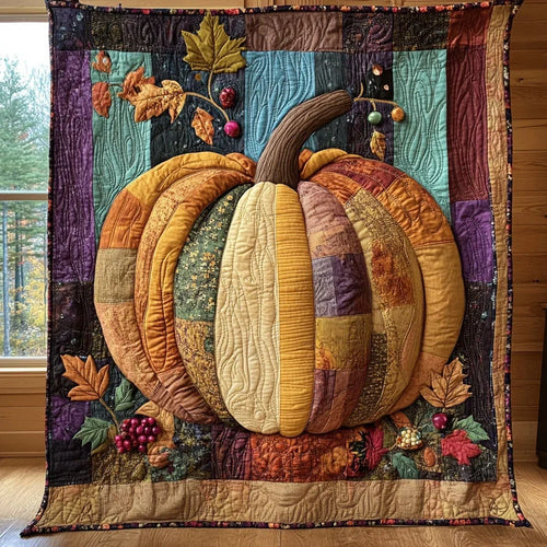 Harvest Pumpkin Quilt Blanket