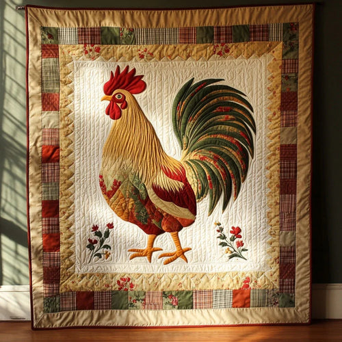 Harvest Rooster Quilt Blanket