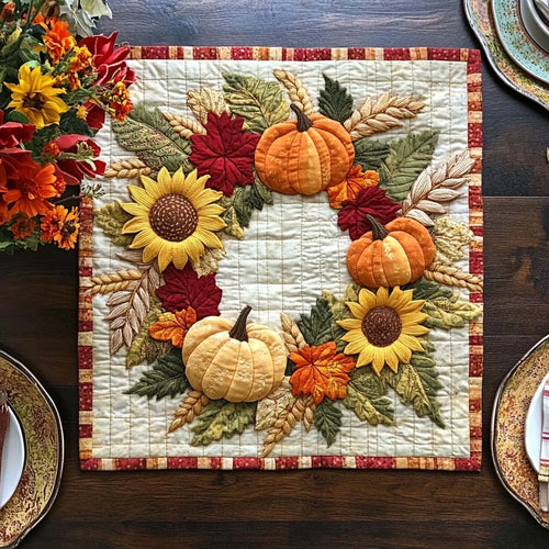Harvest Sun Delight Quilted Table Topper