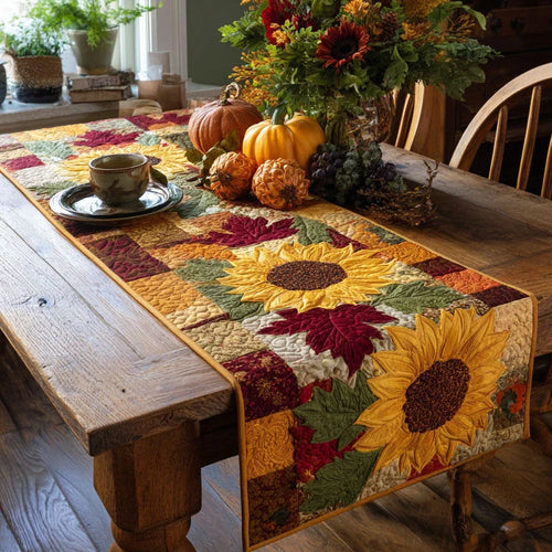Harvest Sun Quilted Table Runner