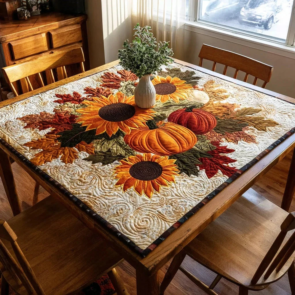 Harvest Sunflower Quilted Table Topper