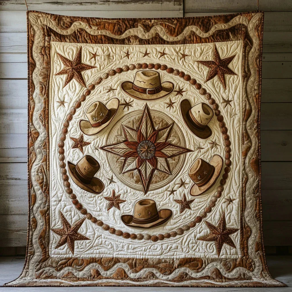 Hat's Off Cowboy Quilt Blanket