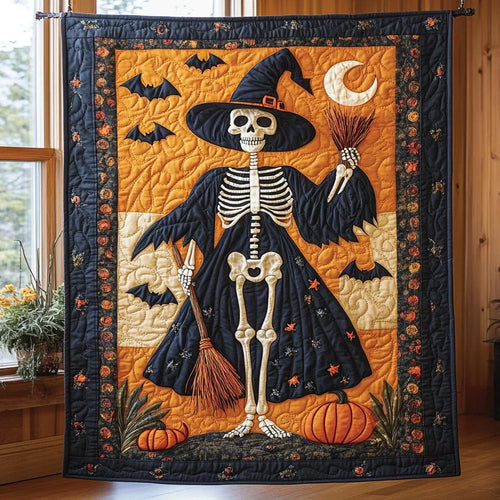 Haunted Broom Quilt Blanket