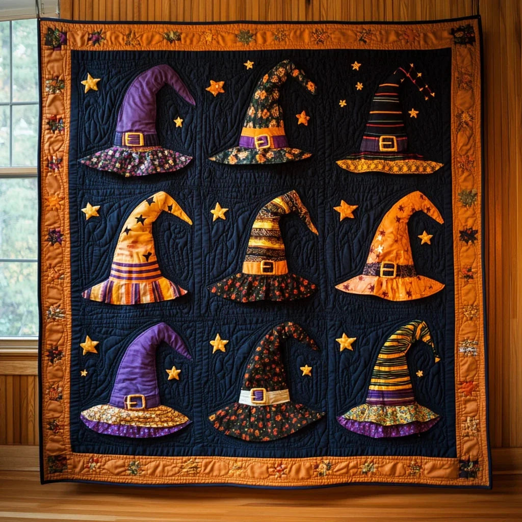 Haunted Hats Quilt Blanket
