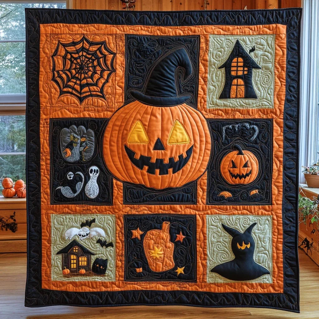 Haunted Nine Quilt Blanket