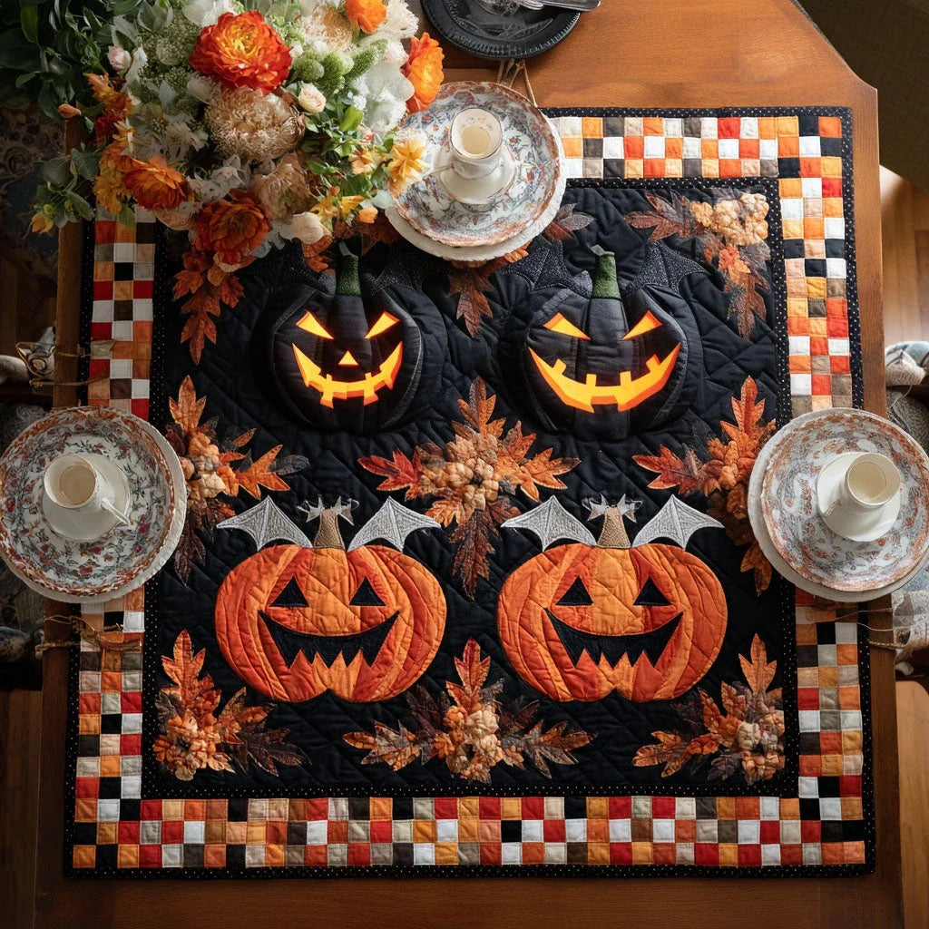 Haunted Pumpkin Patch Quilted Table Topper