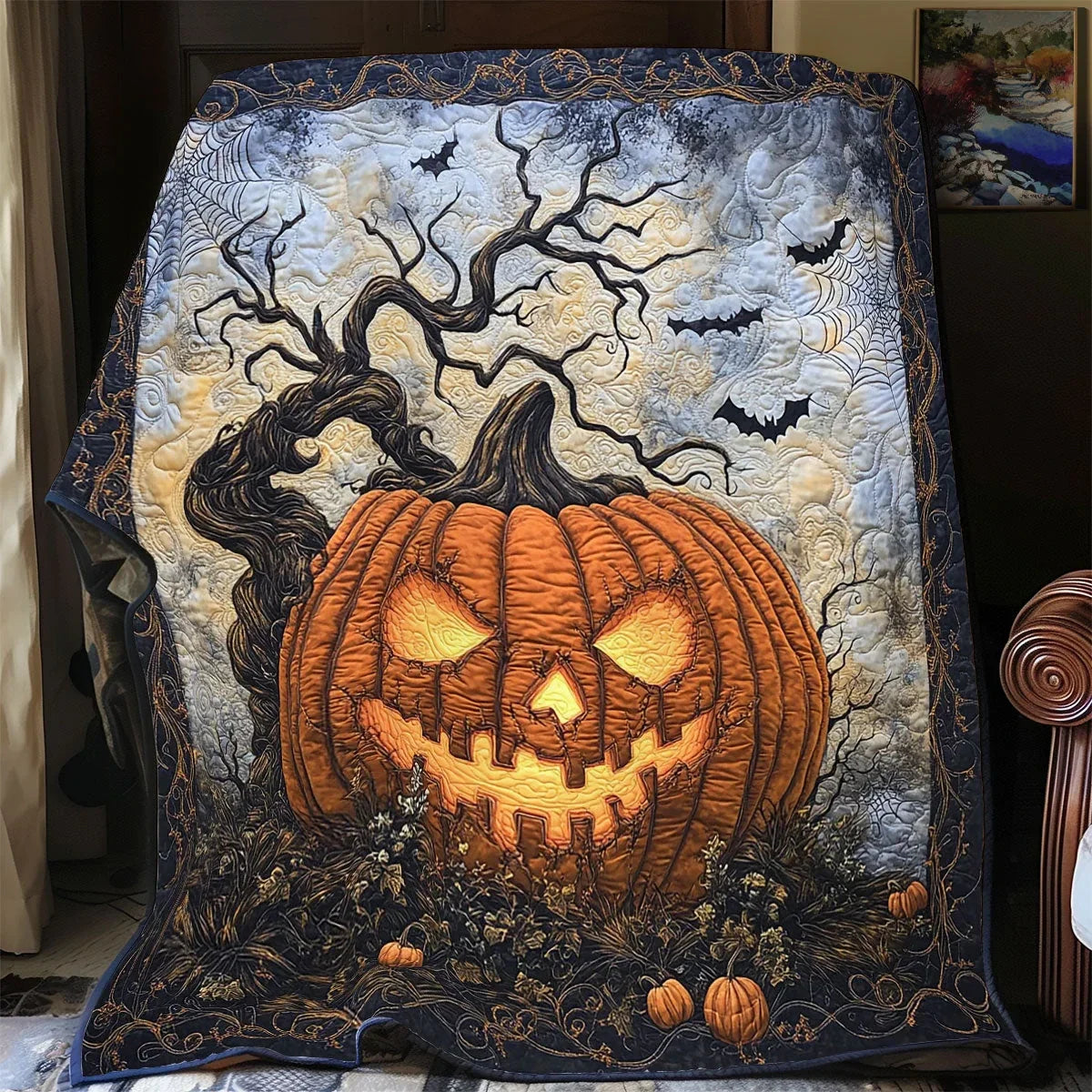 Haunted Smiles Quilt Blanket