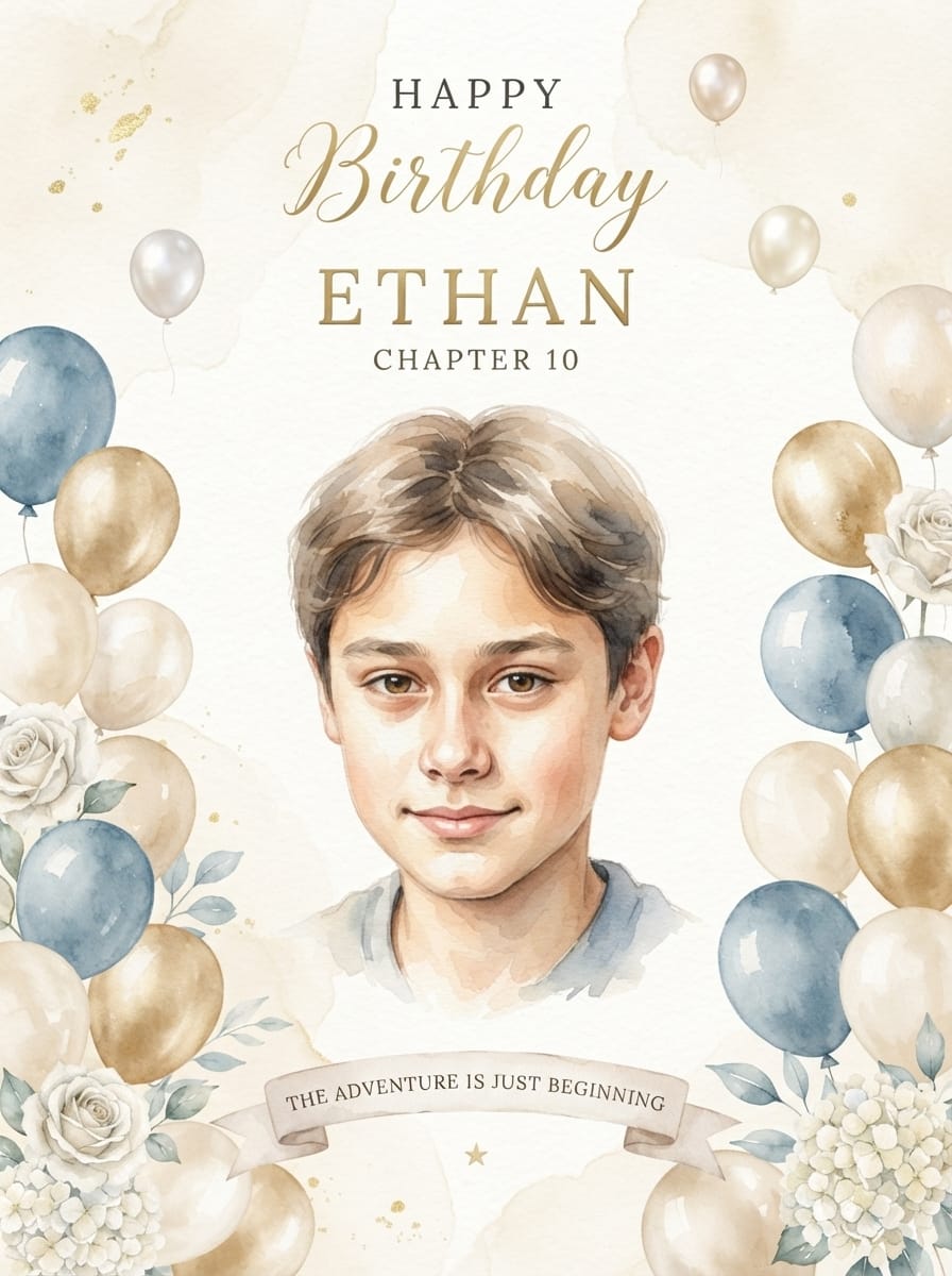 The Happy Birthday Canvas Wall Art