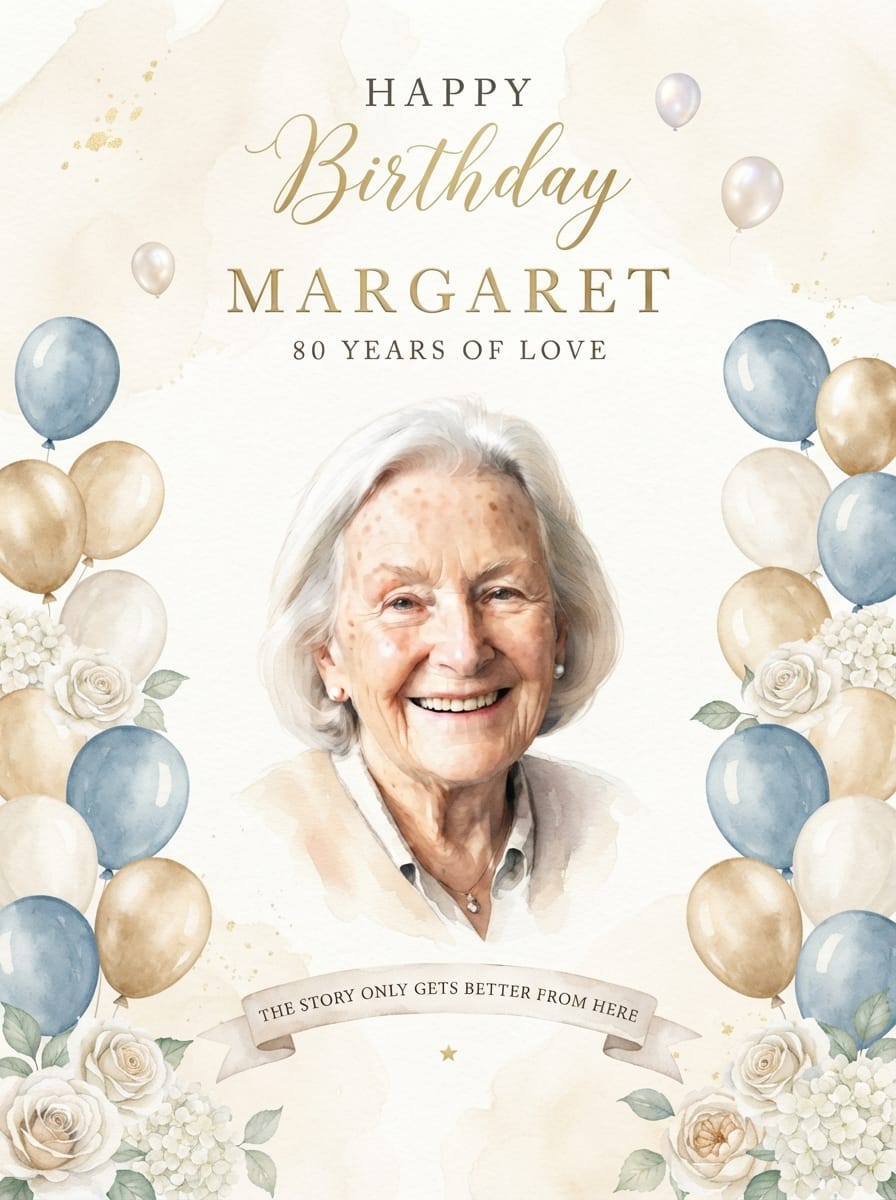 The Happy Birthday Canvas Wall Art