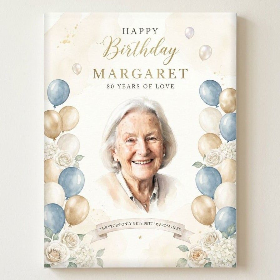 The Happy Birthday Canvas Wall Art