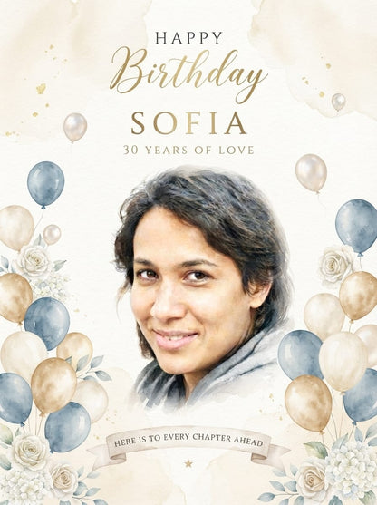 The Happy Birthday Canvas Wall Art