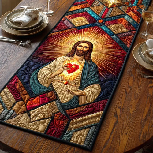 Heart of Faith Quilted Table Runner