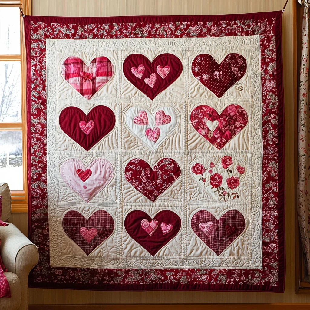 Heart Of Love Quilt Blanket