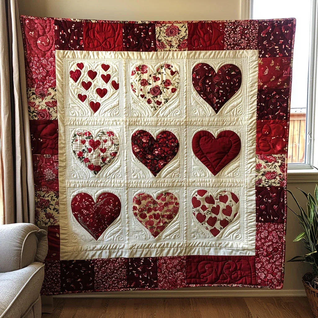 Heart Of Love Quilt Blanket