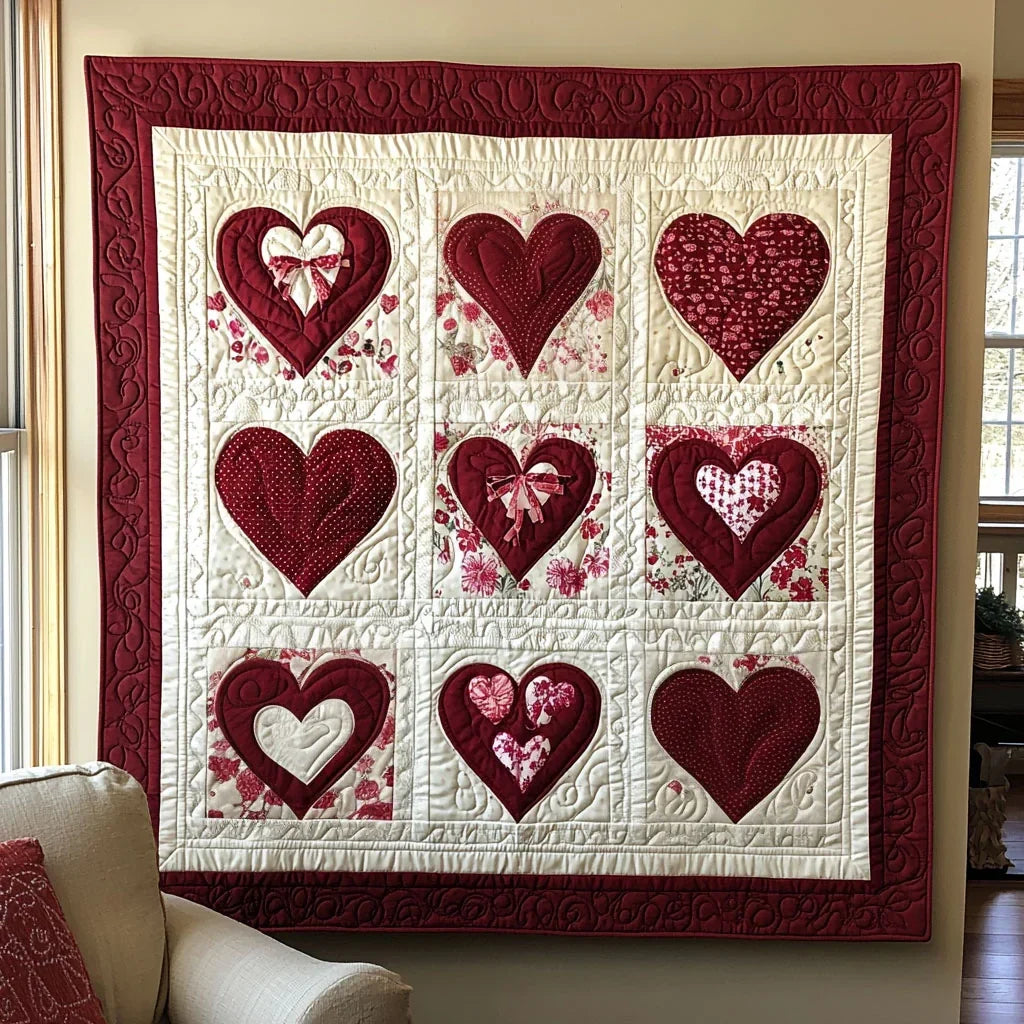 Heart Of Love Quilt Blanket