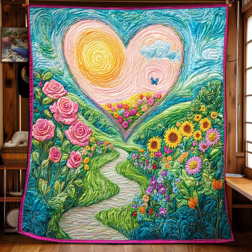 Heartfelt Garden Quilt Blanket
