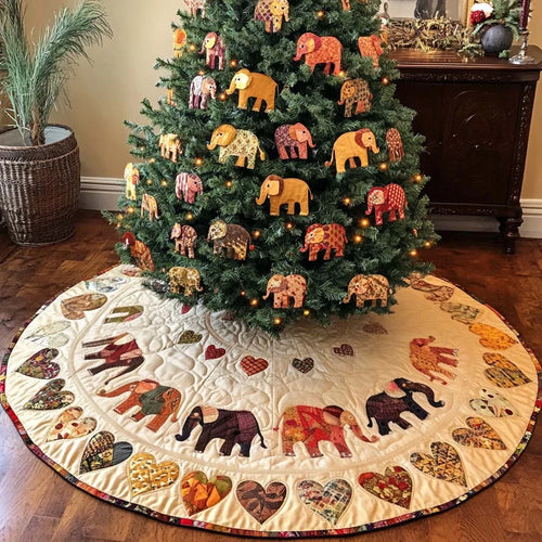 Heartfelt Moments Christmas Quilted Tree Skirt