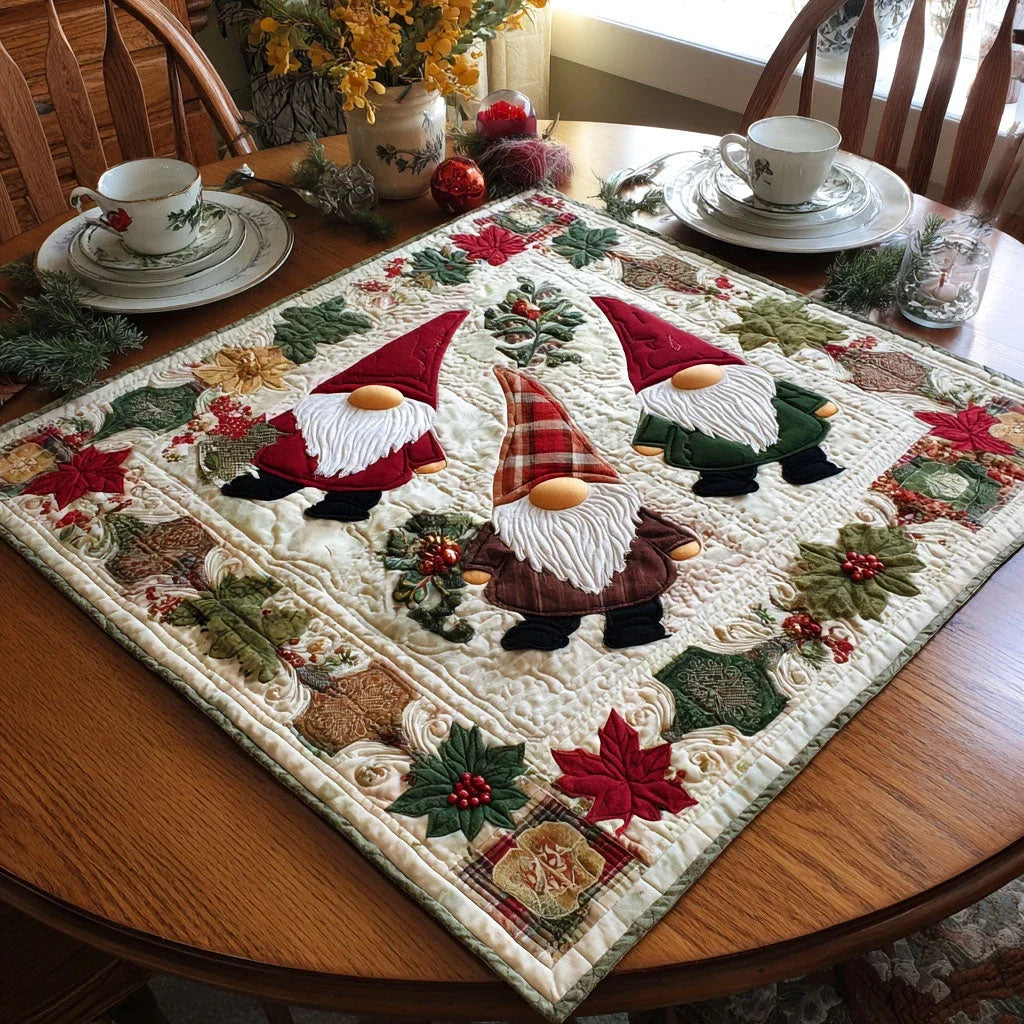 Hearthside Cheer Quilted Table Topper